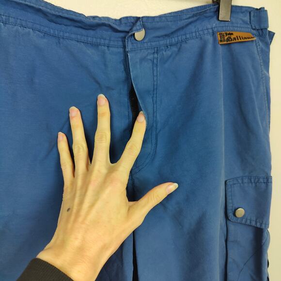 Vintage Y2K John Galliano Swim Shorts Mens Small Blue Cargo Buckled Beach Trunks - Picture 3 of 12